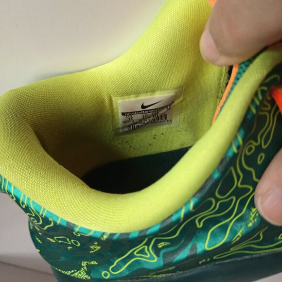 Nike Zoom Men\'s Basketball Sneakers Size 12 Green, Yellow & Orange Big Chucky Ke main image 5